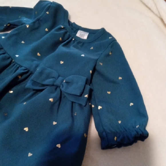 Teal Green Dress with Gold Accents Size 3M - Picture 2 of 7